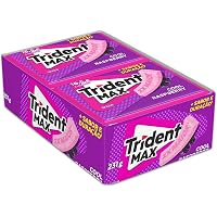 Chiclete Trident Max Menta Blueberry Sem Açúcar - Caixa com 14 unid. de ...