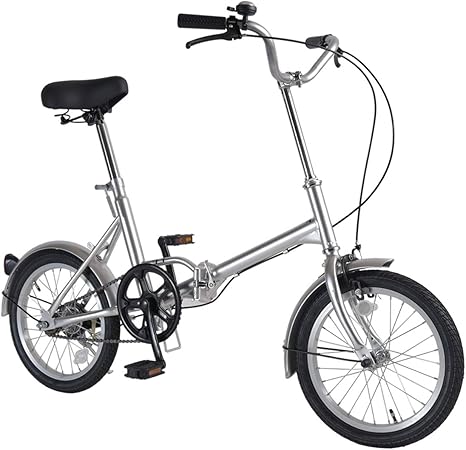 Amazon Co Jp タンスのゲン 折りたたみ 自転車 16インチ 軽量 前後泥除け シンプルデザイン コンパクト メーカー1年保証 Chario シルバー 01am ホーム キッチン
