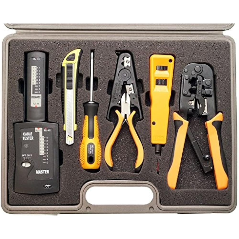 10 Piece Repair Kits Network Installation Tool Includes LAN Data