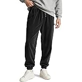 Comdecevis Mens Corduroy Pants Stretch Joggers Tapered Elastic Waist Drawstring Cargo Casual Baggy Sweatpants with Pockets