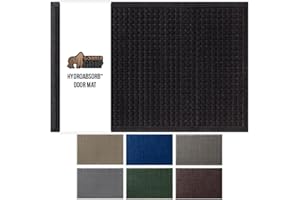 GORILLA GRIP Ultra Absorbent HydroAbsorb Doormat, Absorbs Up to 6 Cups of Water, Stain and Fade Resistant, Spiked Rubber Back