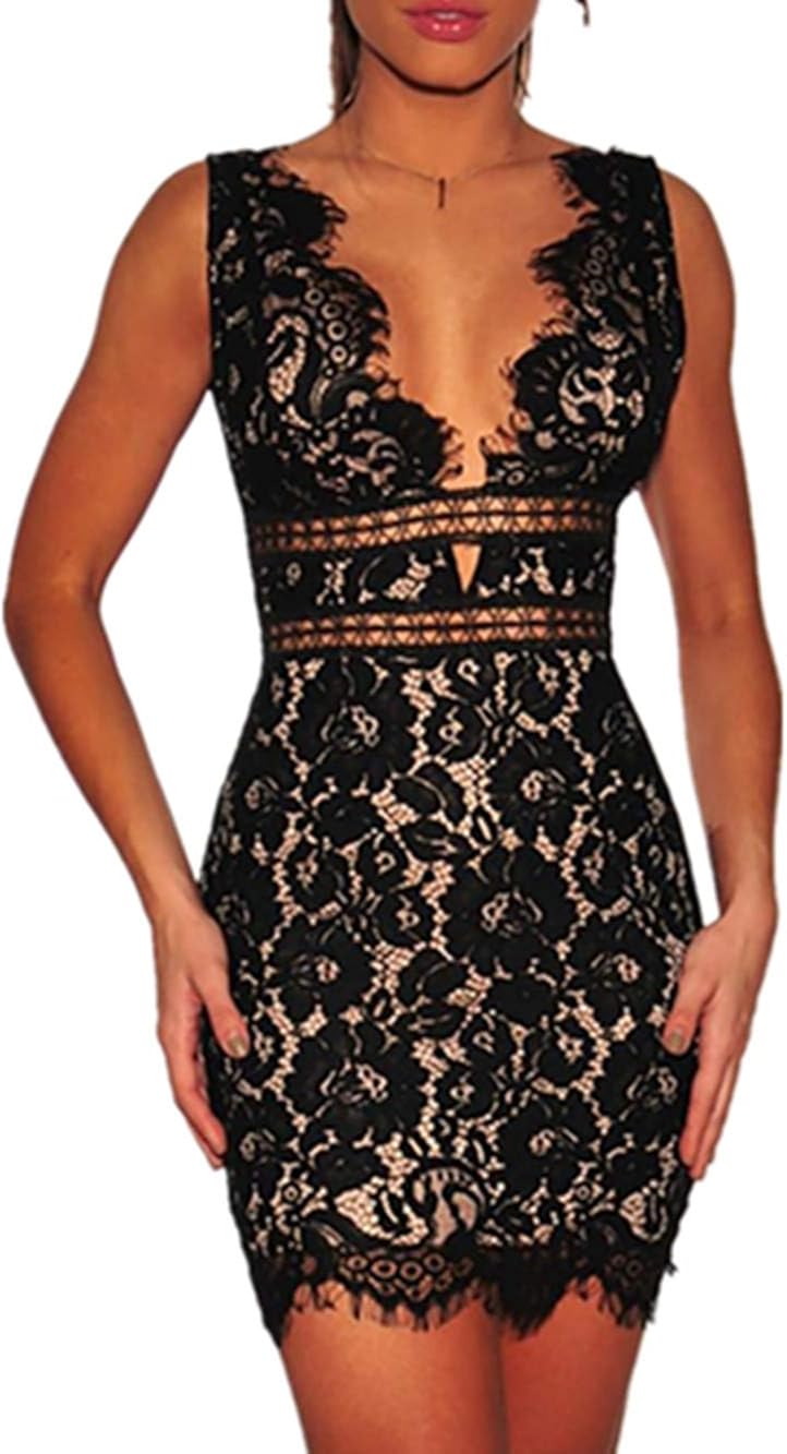 eyelash lace crochet side slit bodycon dress