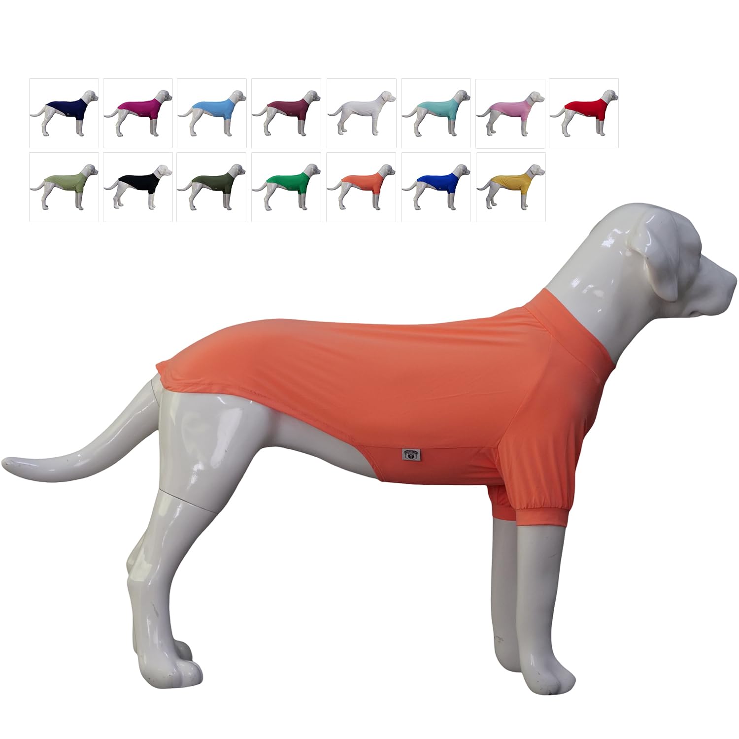 LoveLongLong Spring Summer Cooling Dog T-Shirt with UV Protection and Moisture-Wicking Fabric Blank Color Lobster pink XS