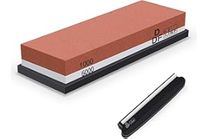 DDF iohEF Sharpening Stone, Whetstone grit 1000/6000, Professional 2-in-1 Double-Sided Knife Sharpener with Non-Slip Silicone