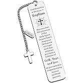 Adult Baptism Gifts for Women Men, Bulk Catholic Baptism Gifts for Teen Girls Boys, Cross Baptism Bookmark, Easter Basket Stuffers,First Communion Gift for Teens,Christening Confirmation Gift for Kids