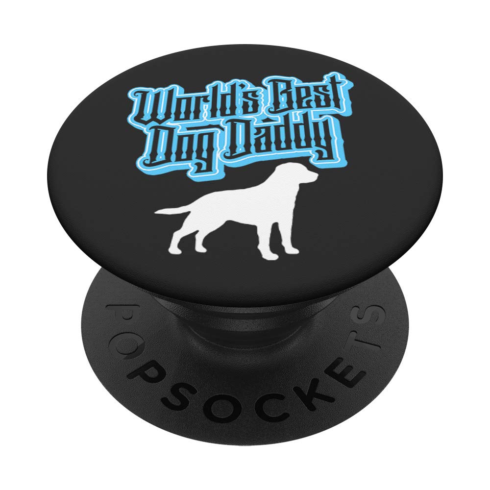 World's Best Dog Daddy Vintage Typography Graphic PopSockets Grip and Stand for Phones and Tablets