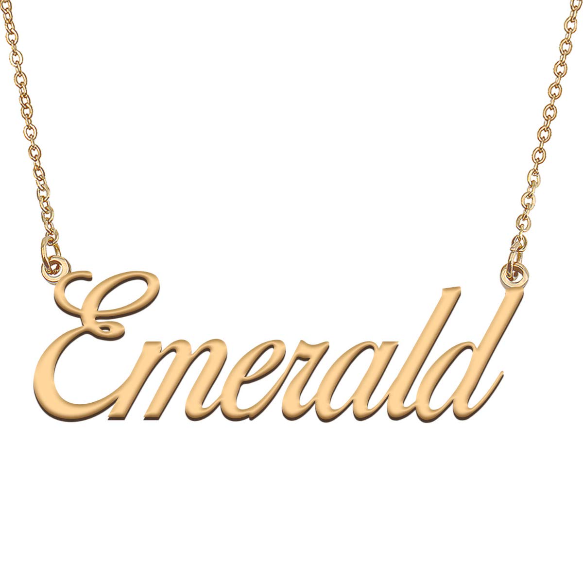 HUAN XUN Customized Custom Simple Any Name Necklace