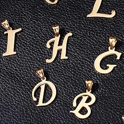 Kalapure Initial Pendant 14K Gold Alpahbet Letter