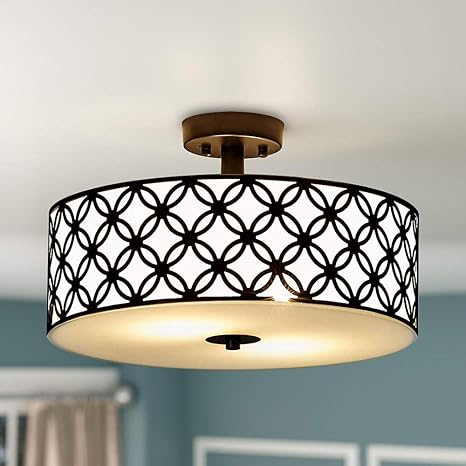 black ceiling light bedroom