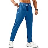 FOGFIRE Mens Joggers Lightweight with Zipper Pockets Quick Dry Sweatpants for Running Track Casual Gym Workout
