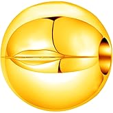 Round stopper Clip Charm 925 Sterling Silver Clip Beads for Bracelet（Gold Plated）