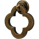 Ruiao 55mm 10 Pack Cupboard Cabinet Knobs, Antique Brass Solid Dresser Drawer knobs with Screws, Cupboard Knobs for Kitchen Bedroom Bathroom