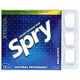 Spry Xylitol Gum, Stronger Longer Peppermint, 12ct Blister Cards (12 Pack)
