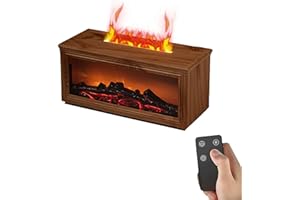 Fireplace Flame Air Diffuser Humidifier, 7 Colors Essential Oil Diffuser, 2025 280ml Fire Flame Aromatherapy Diffusers, Ultra