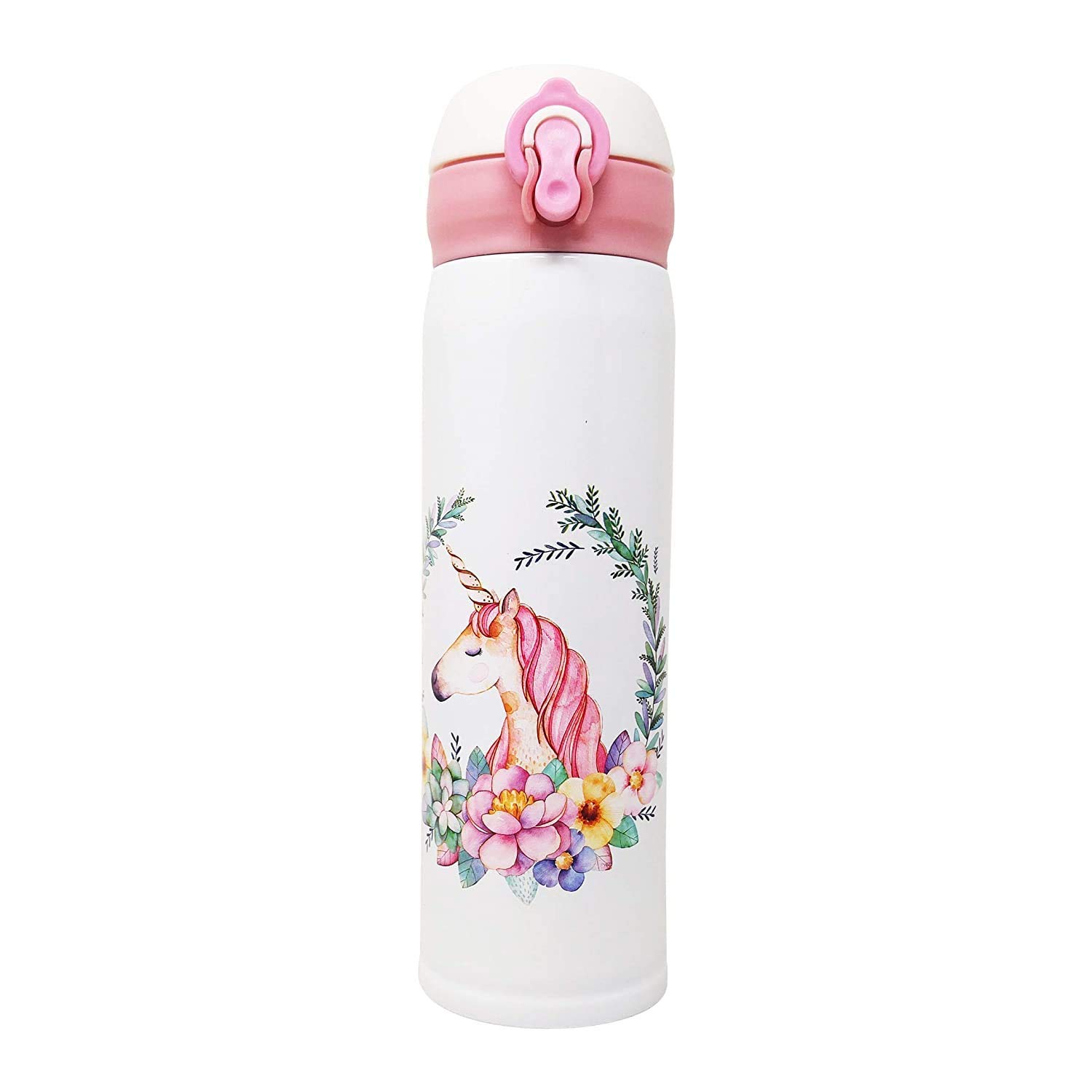 Tinudi Stainless Steel Unicorn Sipper Round Shape Theme/Water Bottle