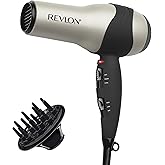 REVLON Turbo Hair Dryer | 1875 Watts of Maximum Shine, Fast Dry (Silver)