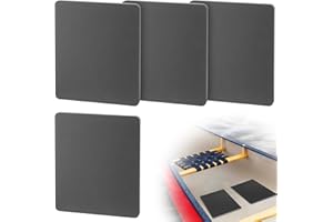 Soulchen 4 Pcs Flat Canoe Knee Pads with Peel and Stick Adhesive Backing, 10 x 12 x 0.6 Inch Gray Foam Knee Pads, Prevent Bru
