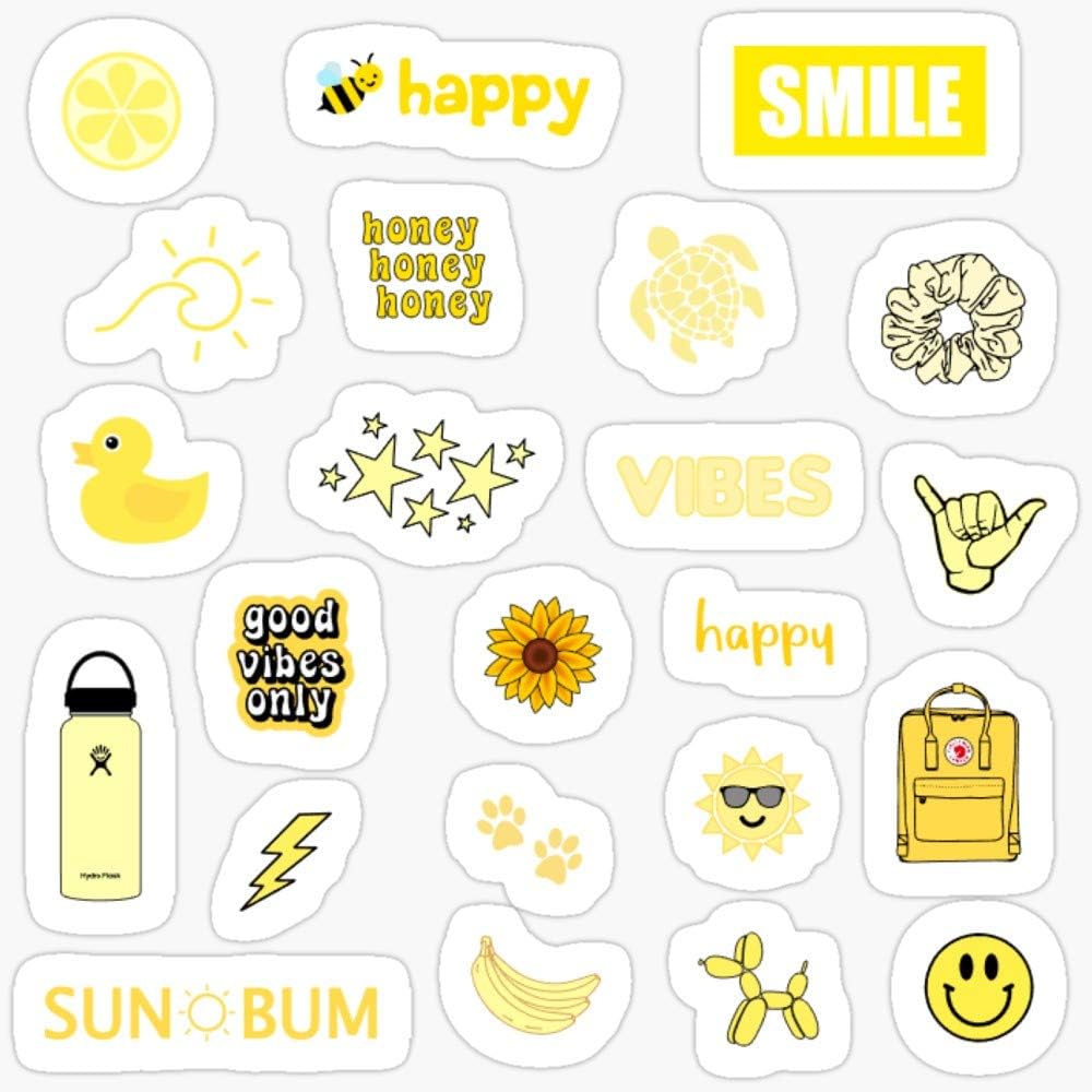 yellow stickers pack of 12 etsy cute stickers etsy - yellow stickers ...