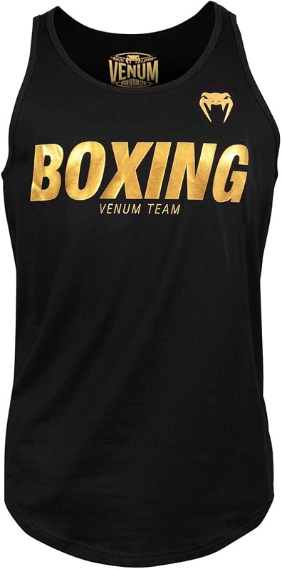 Boxing Vt Camiseta Sin Mangas, Hombre, Negro/Dorado, S
