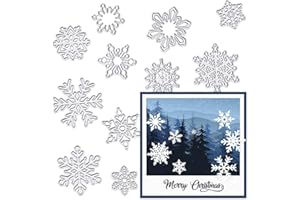 Hying Matrices de découpe de Noël en forme de flocon de neige pour la fabrication de cartes, vacances d'hiver, Noël, Nouvel A