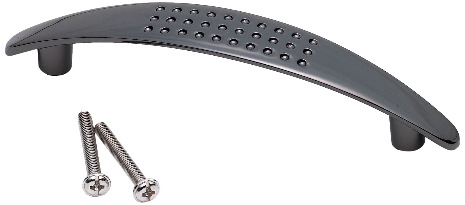 Merriway® BH01047 (20 Pcs) Black Nickel 'D' Style Dimpled Handle, 96 mm - Pack of 20 Pieces