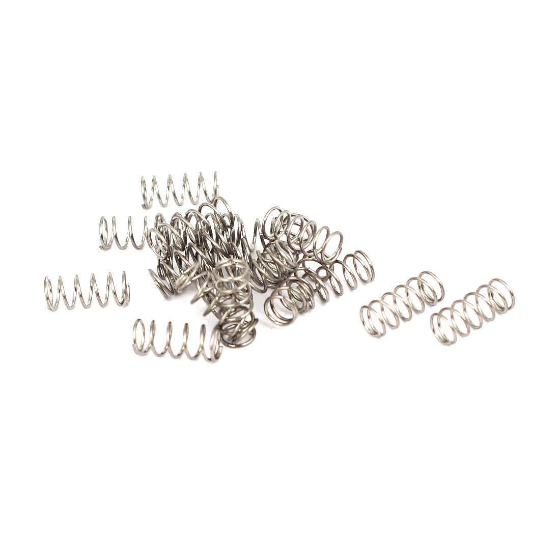 sourcingmap 0.4mmx4mmx10mm 304 Stainless Steel Compression Springs Silver Tone 20pcs