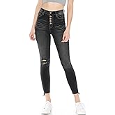 Celebrity Pink Women's Juniors High Rise Skinny Jeans (Black, 5)