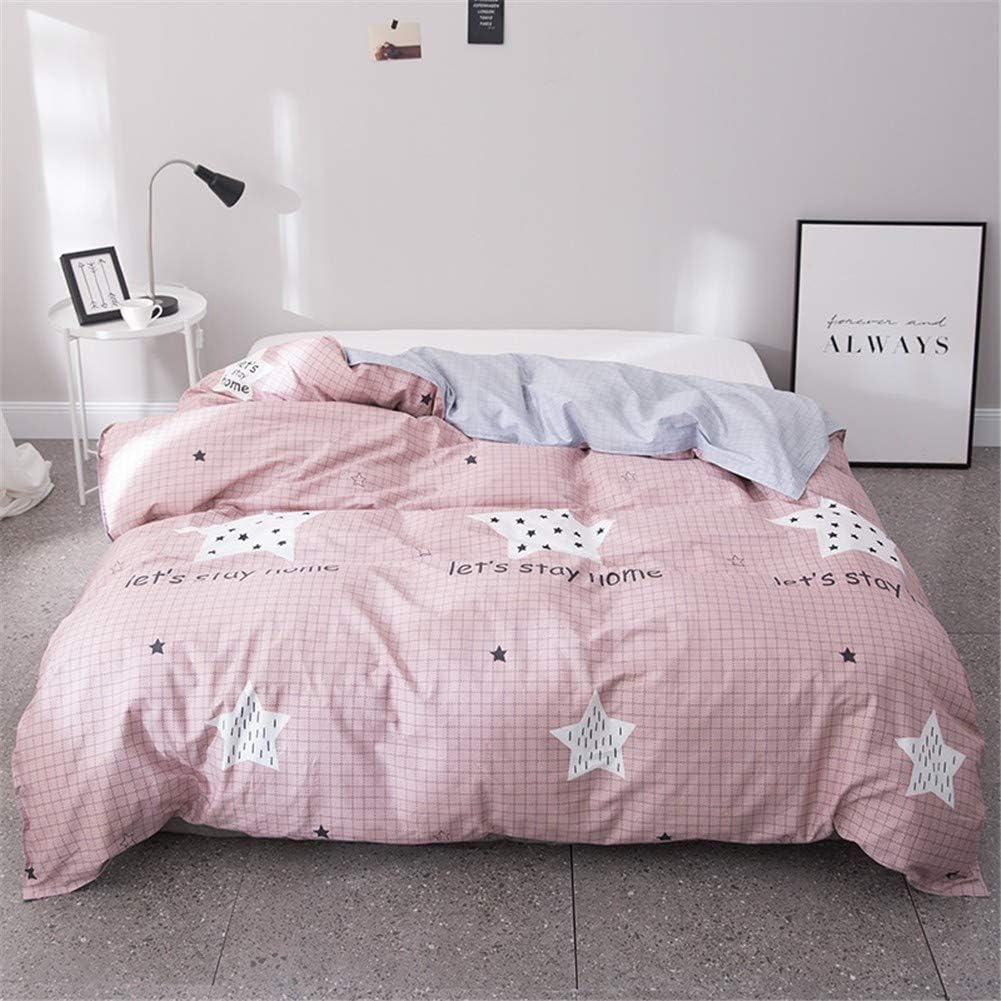 Printing Ultra Soft Quilt Cover Breathable 100% Cotton Duvet Cover Set Double Kids Bedroom Bedding Set King Size Dormitory Single Piece Comforter CoverE-200x230cm(79x91inch)