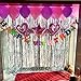 Mcolour Balloon Foil Fringe Curtains, Sliver