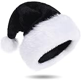 Eoocan Christmas Hat for Adult, Unisex Thicken Comfortable Plush Santa Hat for Christmas New Year Festive Theme Party Supply