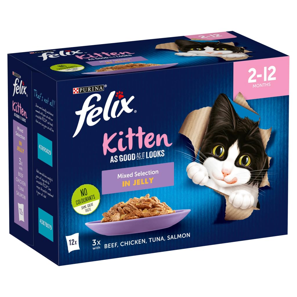 Felix As Good As It Looks Kitten Mixed, 12 X 100 G