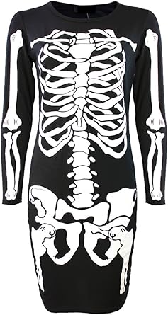 skeleton bodycon dress