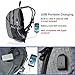 Laptop Backpack w/USB Charger Port ~ Fits 17 Inch Laptop and Tablet ~ Plentiful Storage with Anti Theft Pocket (Grey)