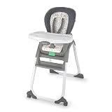 Ingenuity Full Course 6-in-1 High Chair - Baby to 5 Years Old, 6 Convertible Modes, 2 Dishwasher Safe Trays - Milly
