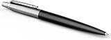 Parker Jotter Ballpoint Pen Bond Street Black Chrome Trim Medium Blue Ink Gift view 4