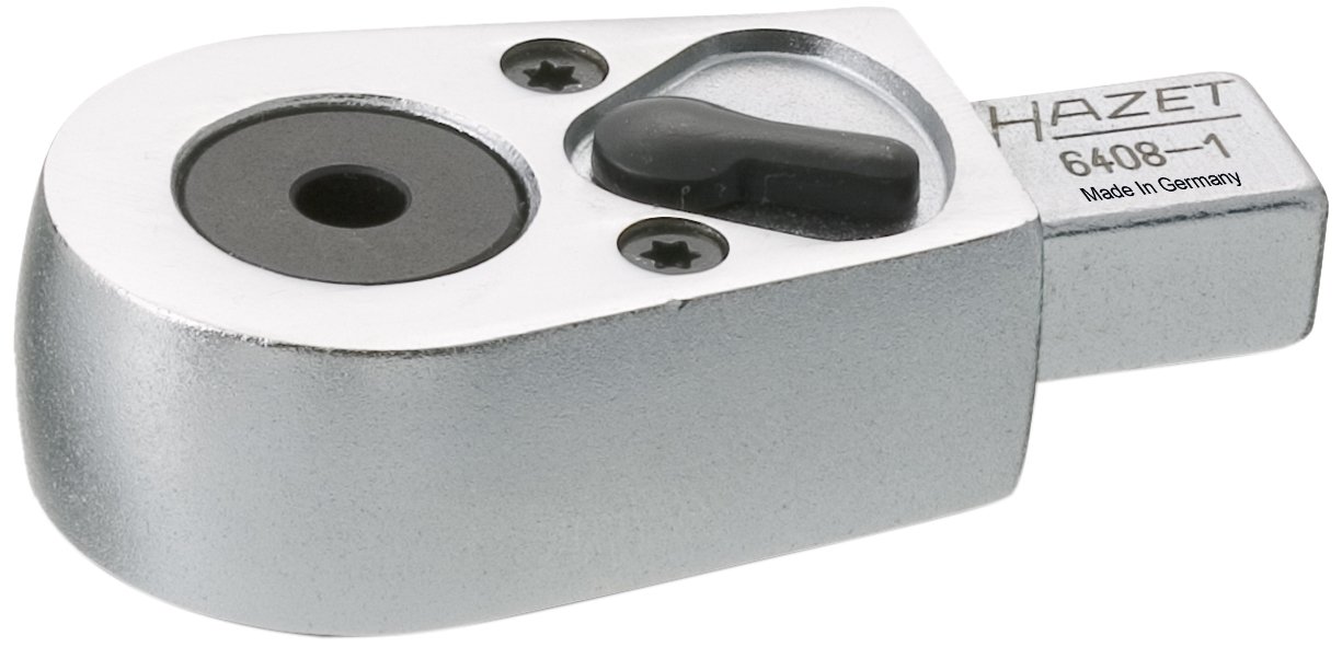 HAZET 6408-1 46.5 mm Hexagon Profile Insert Reversible Ratchet for Bits - Chrome-Plated