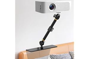 My DIMELIFE Bed Sofa Projector Stand - Adjustable Length 33-45cm, Angle Adjustble Projector Mount, Invisible Installation on 