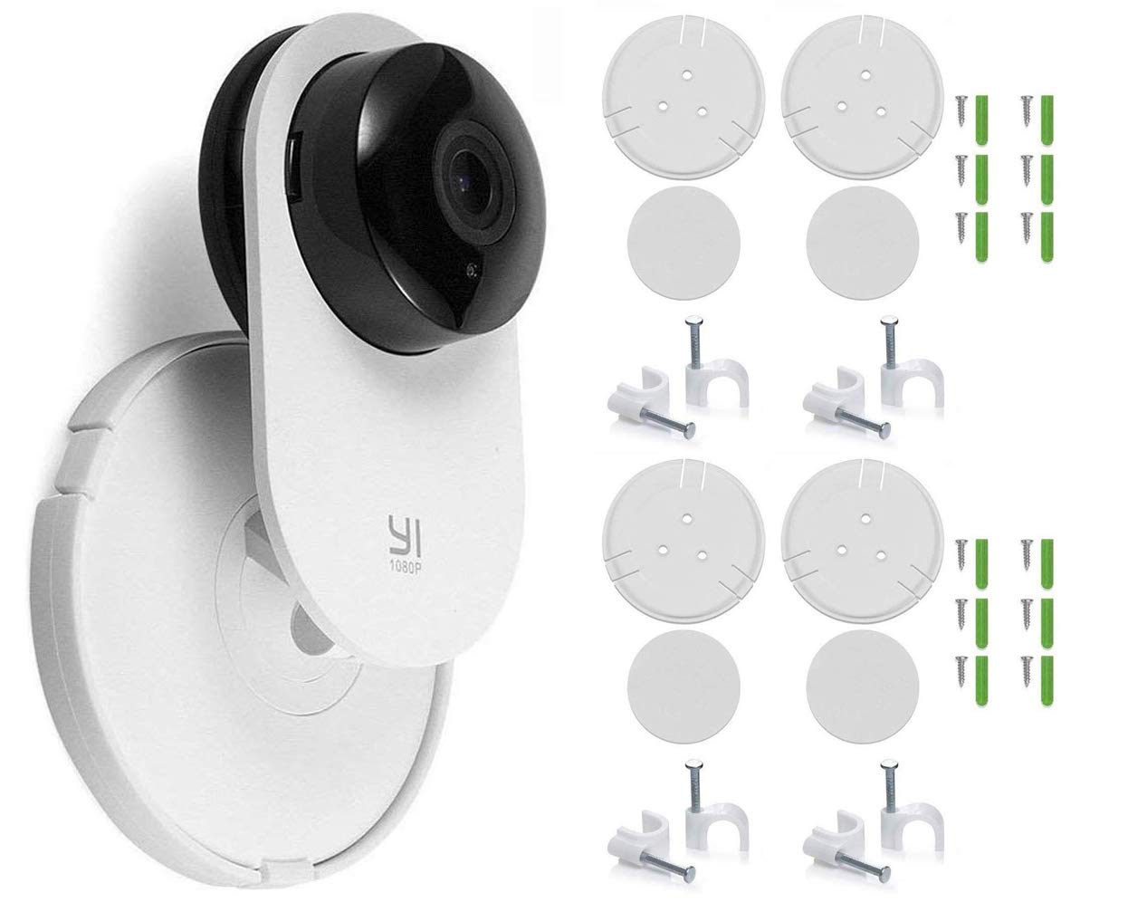 4 Pack Home Camera Wall Mount Stand Bracket for Yi Home Security Camera