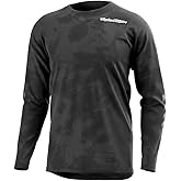 Troy Lee Designs Cycling MTB Bicycle Mountain Bike Jersey Shirt for Men, Skyline LS Chill (Tie Dye Charcoal, 2X)