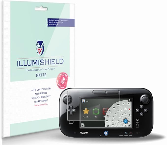 Illumishield Matte Screen Protector Compatible With Nintendo Wii U Gamepad 3 Pack Anti Glare Shield Anti Bubble And Anti Fingerprint Pet Film Amazon Co Uk Pc Video Games