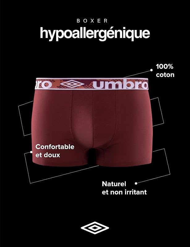 Caleçon Boxer Homme 100% Coton, Lot de 5, Noir CLA4 (M)