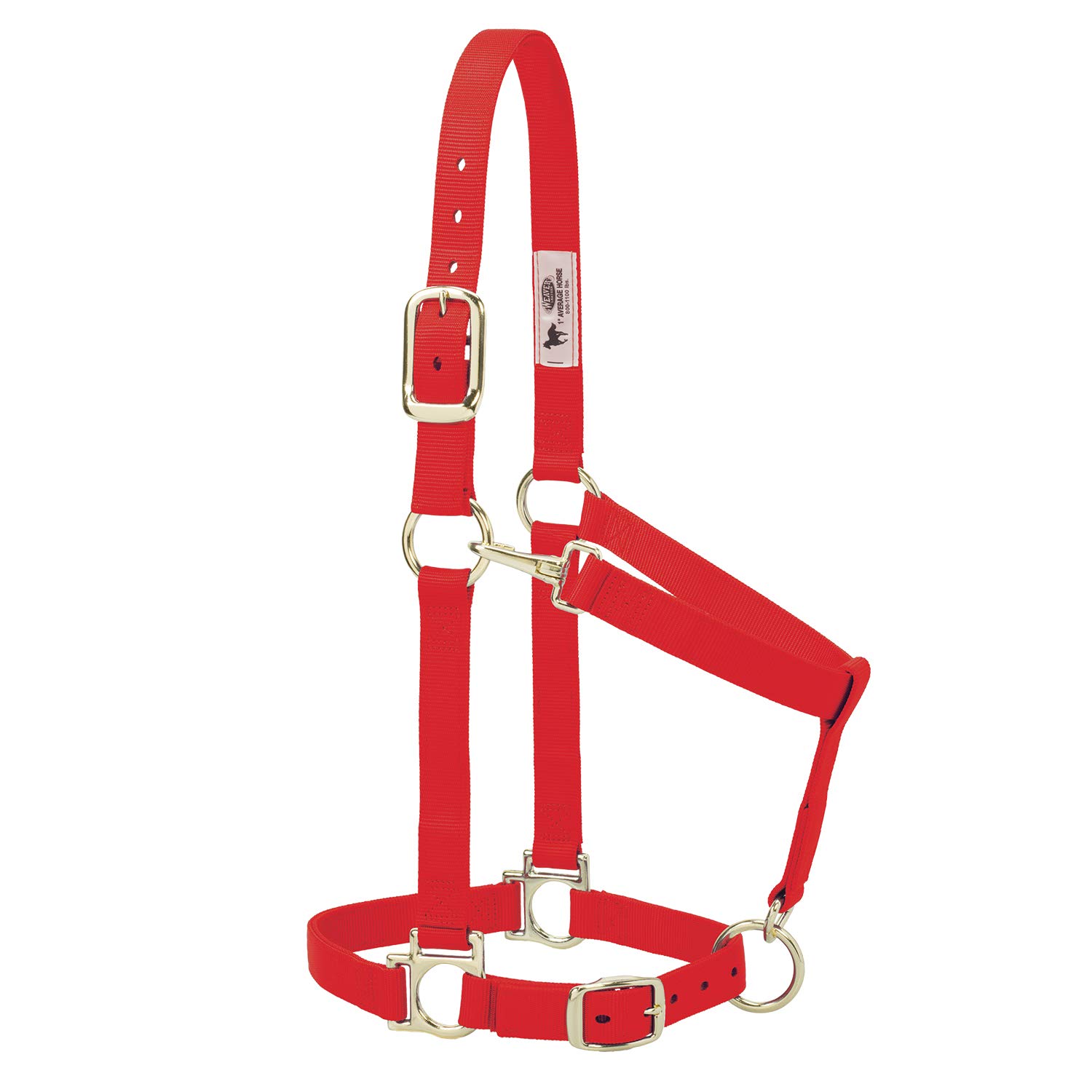 Weaver Leather Basic Adjustable Nylon Halter, Red, 1" Small Horse — image 1