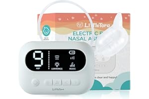 LittleTora Pro Baby Nasal Aspirator - Built-in Music & Night Light - Rechargeable Nose Booger Sucker for Infants Babies Kids Toddlers - Snot Removal