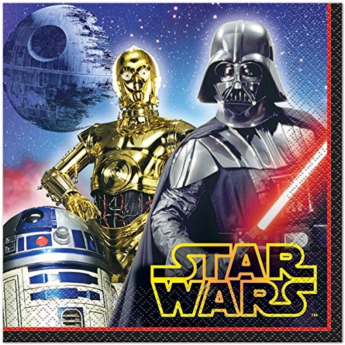 Star Wars Birthday Party Supplies Pack for 8 Guests Lunch Plates, Dessert Plates, Lunch