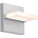 WAC Lighting dweLED, Oslo 5in LED Indoor and Outdoor Wall Light 3000K in Brushed Aluminum