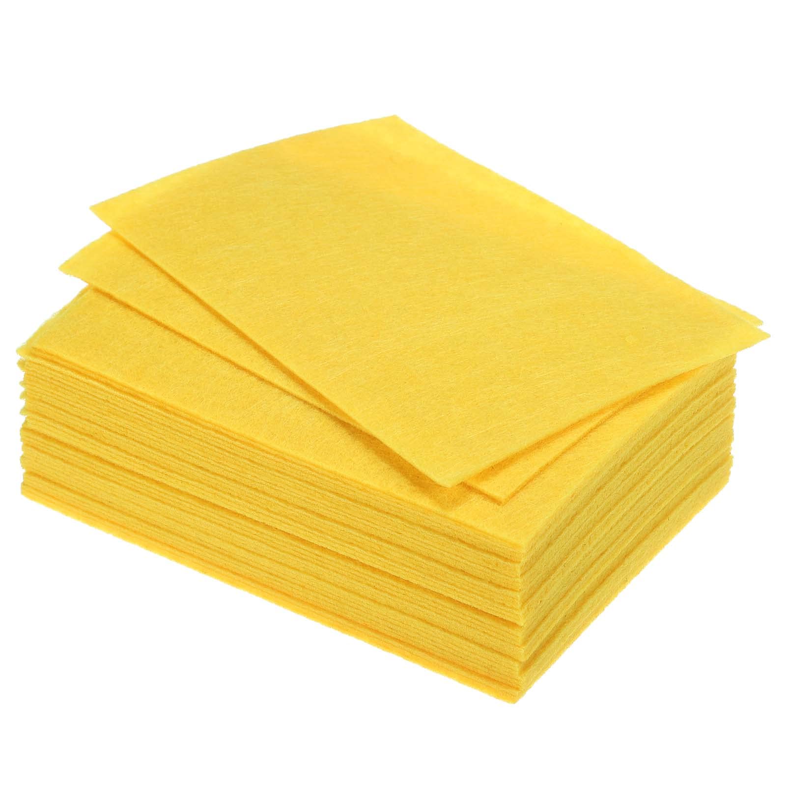 PATIKIL Soft Felt Sheets Fabric Craft Sheets Yellow 6 Inch x 4 Inch for DIY, Hobby, Decoration Pack of 36