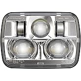 J.W. SPEAKER 12-24V DOT/ECE LED RHT High & Low Beam Headlight with Chrome Inner Bezel