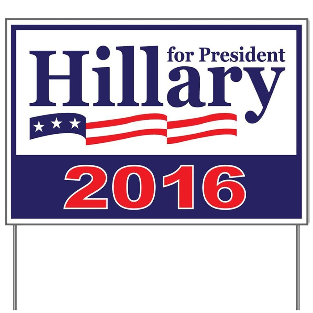 Oversized Double-Sided Hillary Yard Sign President With Stand 2016 - Waterpro.. 9 61ptXrbF9rL