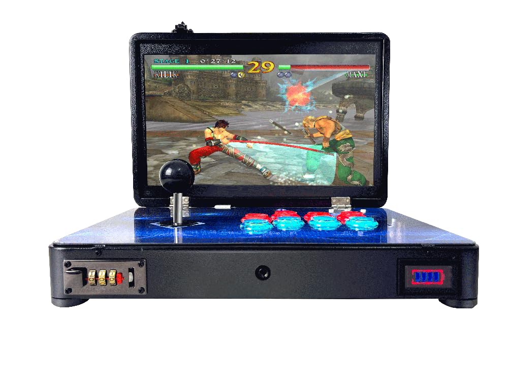 Pandora Arcade Portable Retro Video Game Player Built-in 20000+ Classic Games 14 inch LED Integrated Recreation Arcade Emulator Console Compatible with FBA/N64/Arcade/MAME