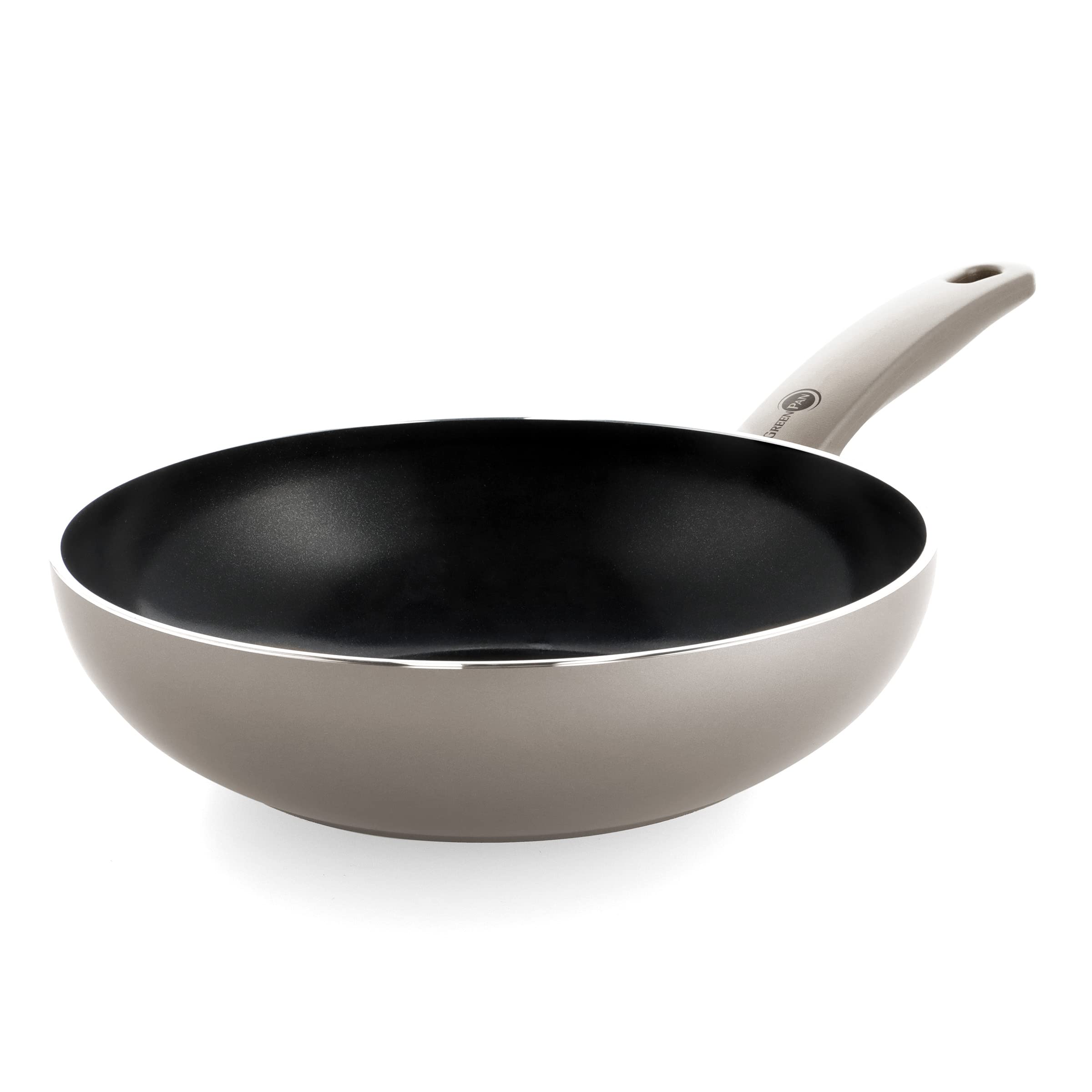 GreenPan Cambridge Non-Stick 28 cm/3.7 Litre Wok, PFAS Free, Bronze
